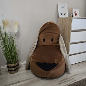 Hug-Me kutya gyógynövényes babzsákfotel gyerekeknek mogyoró barna