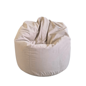 Klasszikus babzsákfotel,  bézs mikroplüss